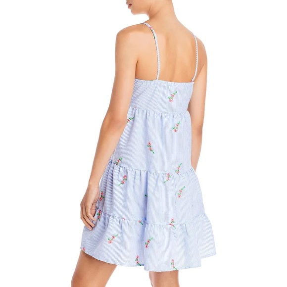 Floral Gingham Striped Sundress NEW By Aqua - Picture 3 of 6